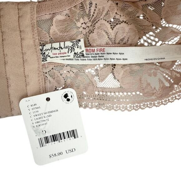 NWT FREE PEOPLE Intimately FP Sorento Demi Longline Size 32D Sweet Nothings - Picture 5 of 6